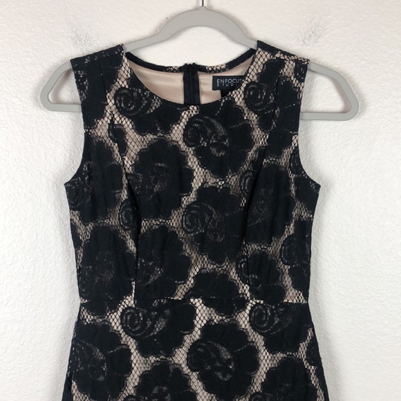 Enfocus Studio Black Lace High Low Dress - Picture 2 of 9